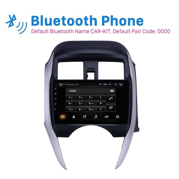 Android 2.5 D-Bildschirm, Auto-DVD-GPS-Multimedia-Player für 2014–2018 Nissan Sunny/Almera, Rechtslenker, unterstützt Carplay