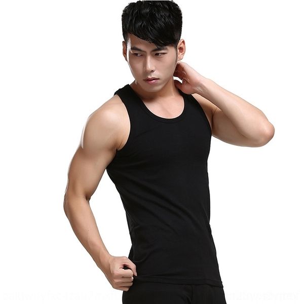 

D5yE summer i-shaped tank tops elastic large size threaded women' summer all cotton men' pure cotton vest rib vest, White;black