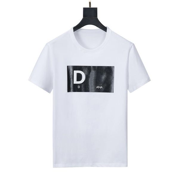 

2022 men's cotton round neck men's t-shirt european and american fashion letter printed logo summer designer casual couple short s, White;black
