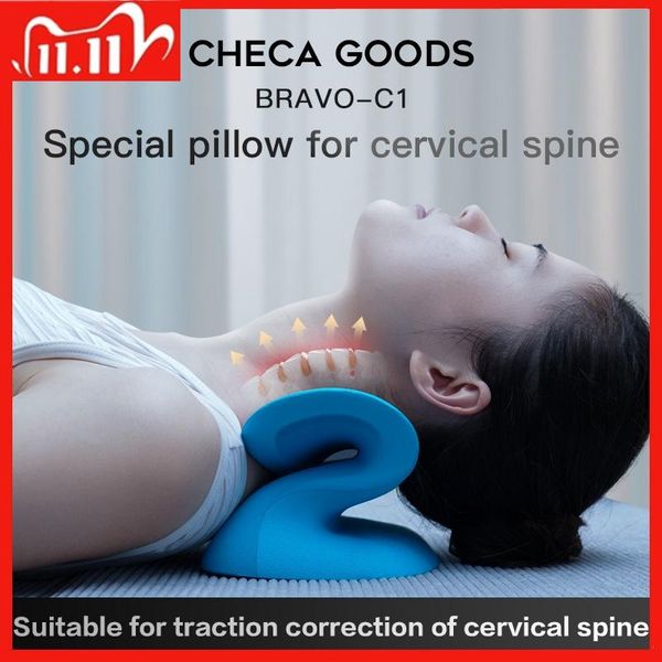 

neck pillow bedding pillows s-type slow rebound cervical traction orthopedic for pain sleeping
