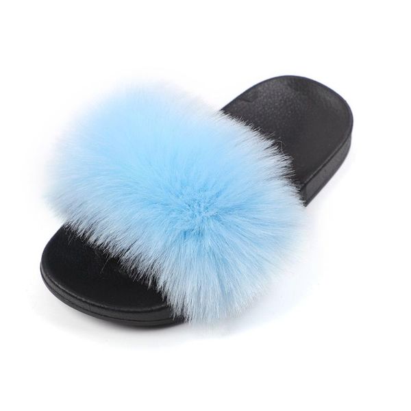 

slippers japanese and korean hair children's plush, Black