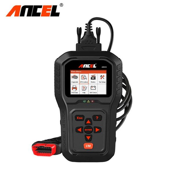 

code readers & scan tools ancel ad510 obd2 scanner diagnostic reader with battery check vehicle auto obdii engine modes