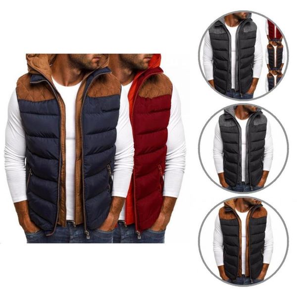 

men's vests soft wear resistant men waistcoat anti-e pocket, Black;white