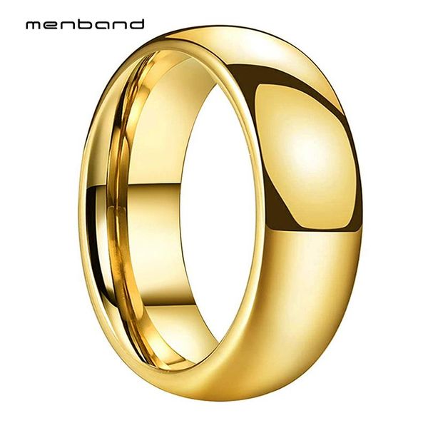 

wedding rings gold men women tungsten couple dome band high polish 6mm 8mm ring box available, Slivery;golden