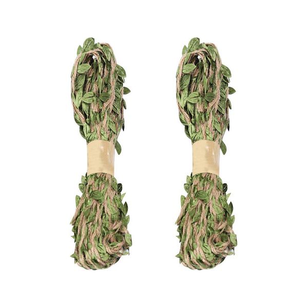 

decorative flowers & wreaths 2pcs art with leaf long home decor vivid outdoor wedding party artificial vine handmade jute twine garden backg