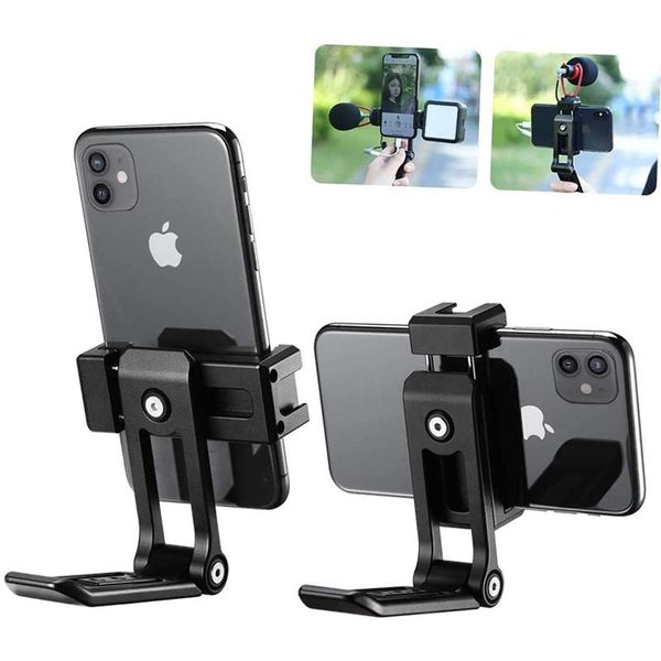 

cell phone mounts & holders ulanzi st-16 universal metal mount adapter clipper vertical bracket for 11 pro max xr xs 8 plus