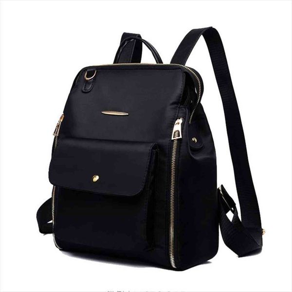 

female classic backpack fashion design of oxford cloth soft bagpack can cross the waterproof lightweight casual bag solid