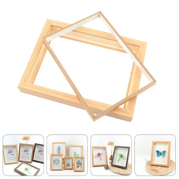 

frames 1pc wooden po frame useful dried plant leaves deskholder