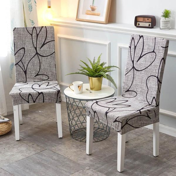 

chair covers flower printed dining removable spandex office kitchen cover elastic for weddings