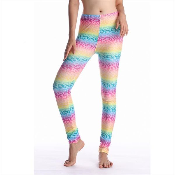 

western holographic camouflage neon women leggings seamless newspaper gothic punk rock fitness legging, Black