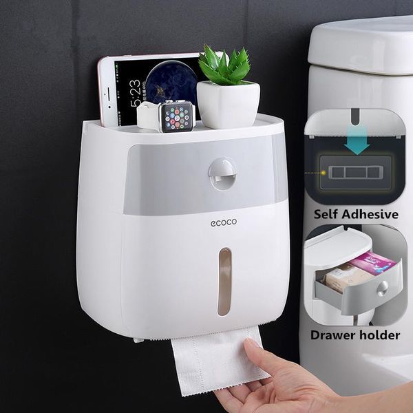 

toilet paper holders waterproof holde wall mounted self adhesive tissue storage box for roll kitchen holder