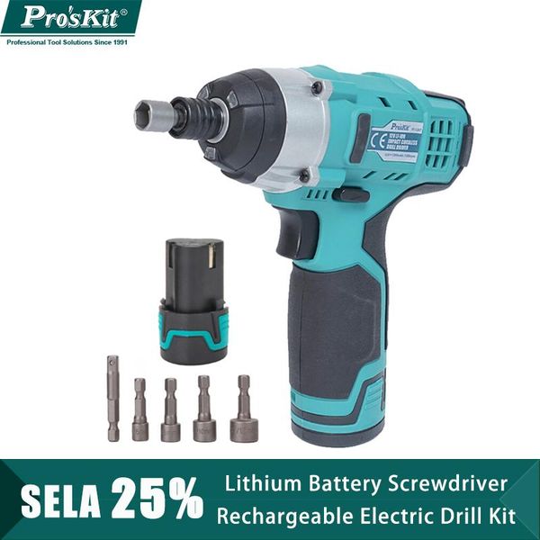 

professional electric screwdrivers pro'skit pt-1802g/pt-1207g lithium battery impact drill screwdriver home rechargeable tool kit