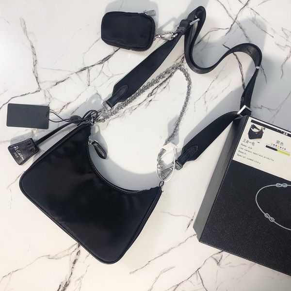 

shoulder bags three-in-one underarm bag luxury designer female waterproof nylon cloth chain crossbody for women