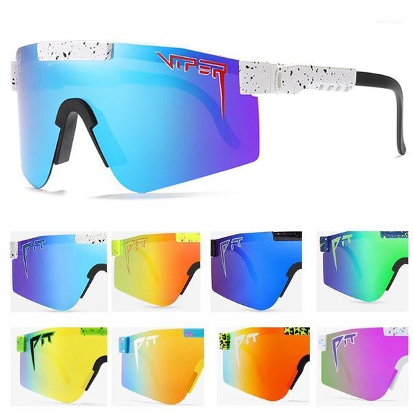 

pit viper flat eyewear tr90 white frame mirrored lens windproof sport fashion polarized sunglasses for men women uv40011, White;black