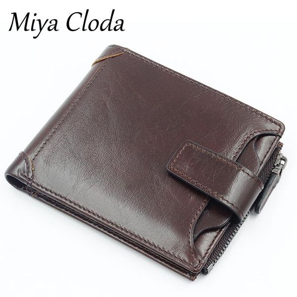 

wallets short wallet male oil wax leather business multi-card horizontal cross zipper coin purse, Red;black