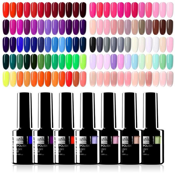 

nail gel beautilux polish lot soak off uv led semi permanent nails gels lacquer art design varnish manicure wholesale 10ml, Red;pink