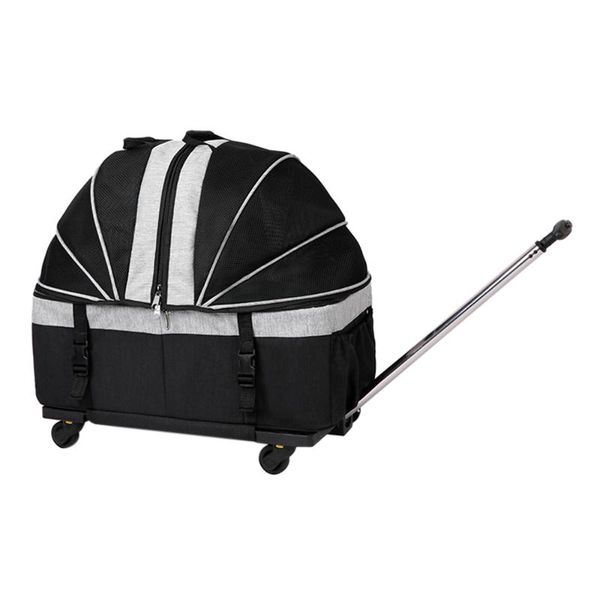 

pet trolley bag rolling carrier travel dog with wheels for cats car seat covers