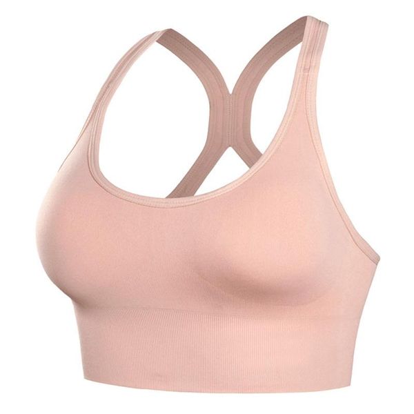 

yoga outfit back button sports bra quick-drying shockproof gathering push up sportwear lingerie women running underwear