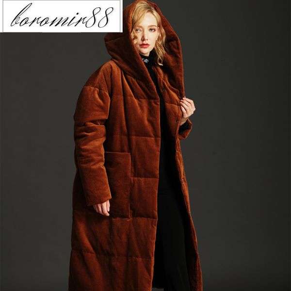 

2021 winter extended down jacket women's striped thickened slim, Black