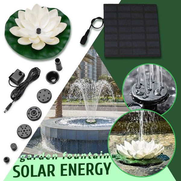 

lotus solar fountains outdoor powered bird bath water pump for pool garden aquarium fish tank panel kit decor decorations