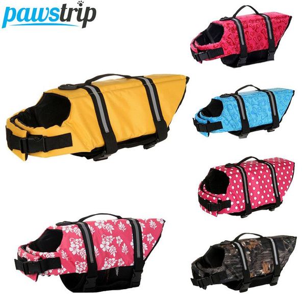 

dog apparel 11 patterns reflective life jacket summer clothes puppy vest swimwear preserver for small medium dogs xxs-xxl