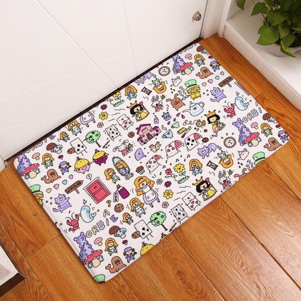 

carpets anti-slip cartoon pattern print mats bathroom floor kitchen rugs 40x60 50x80 cm