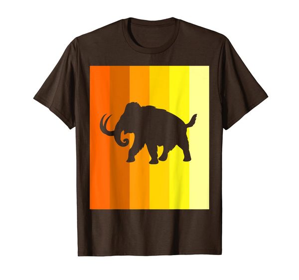 

woolly mammoth silhouette shirt - retro vintage classic, White;black