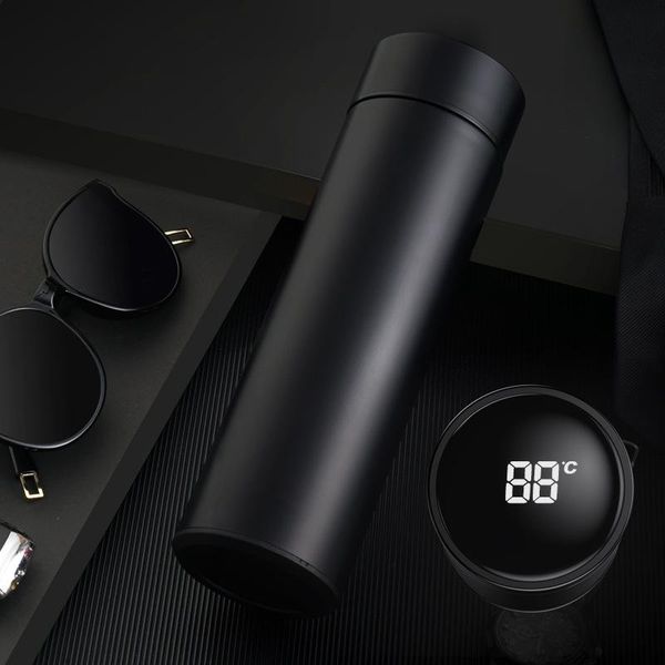

intelligent temperature cup led display business stainless steel dual purpose thermal insulation water bottles