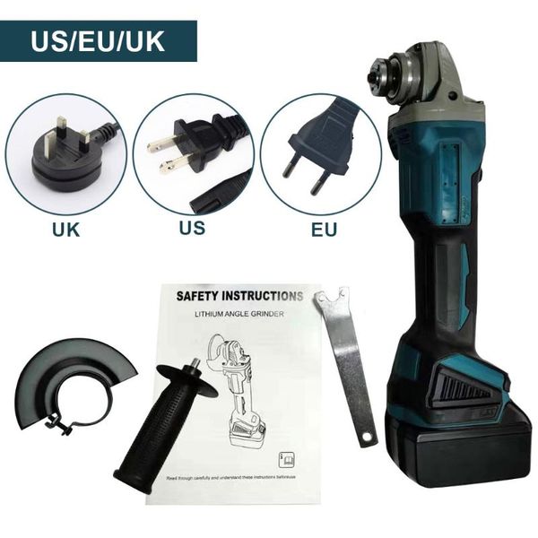 

professional hand tool sets brushless cordless angle grinder lithium-ion battery cut off set include handle dust shield wrench charger