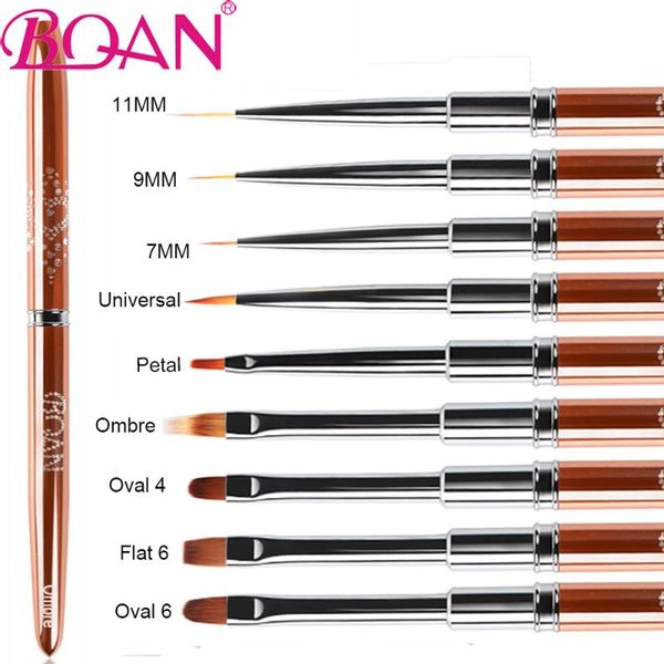 

1pcrose gold uv gel brush extension liner painting lines drawing nail brushes nails pen manicure art tools, Yellow