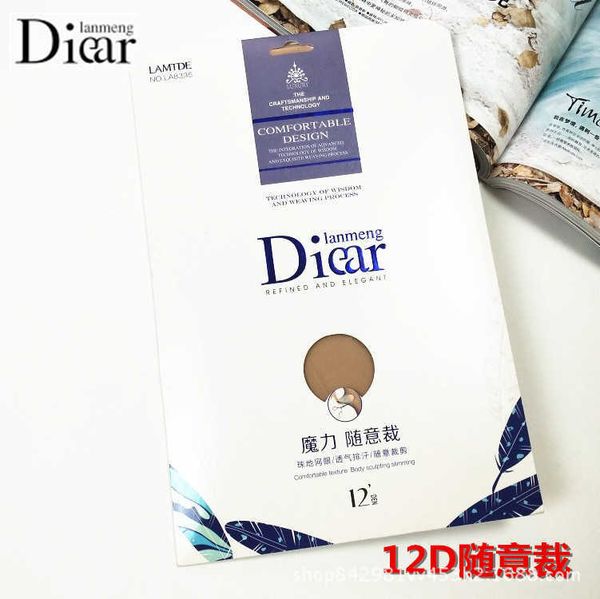

diear ramondi summer thin 12d magic random cut anti hook silk pantyhose female stockings 8335, Black;white
