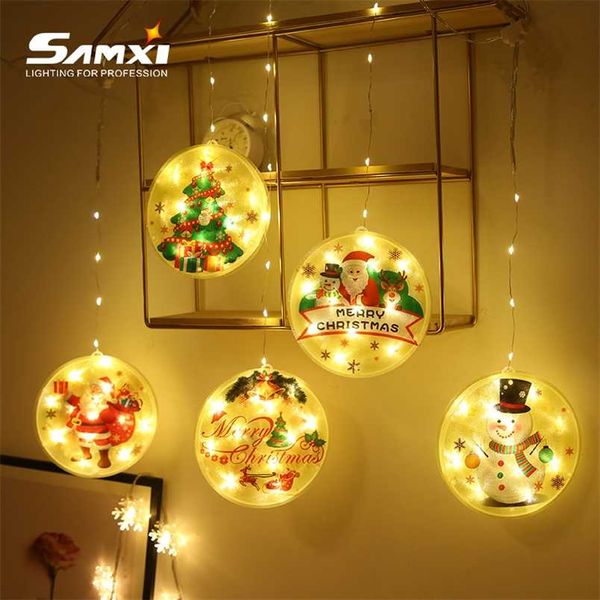 LED String String Room Decoração Acessórios Christmas Suspensão Luzes USB Plug Lâmpada Feliz Lâmpada Feliz para Home 211018