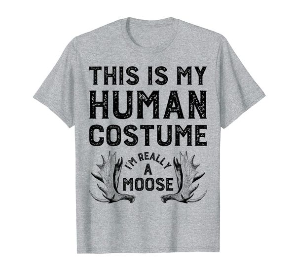 

this is my human costume i'm really a moose t shirt boys men, White;black