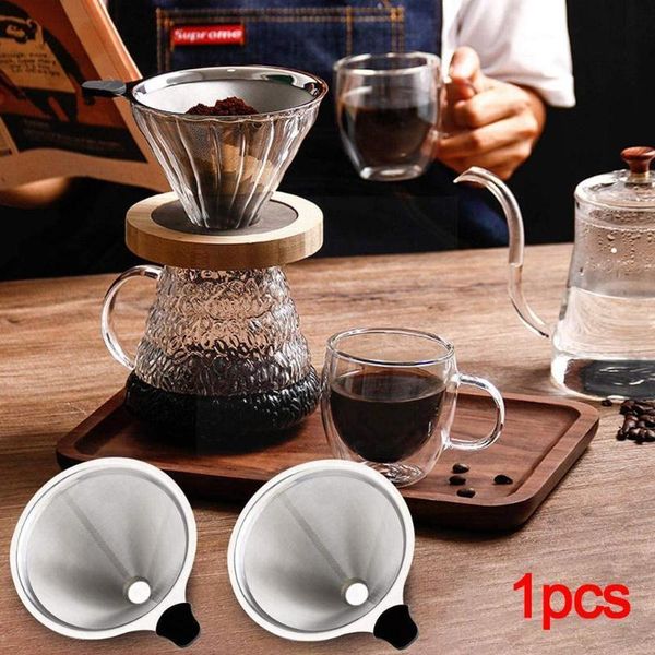 

coffee filters practical drip filter reusable steel pot tools durable funnel grid h2v1