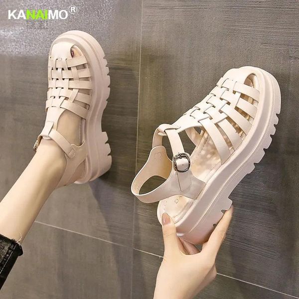 

sandals summer roman style wedge sandals, comfortable and versatile platform shoes, hollow woven women's shoes., Black