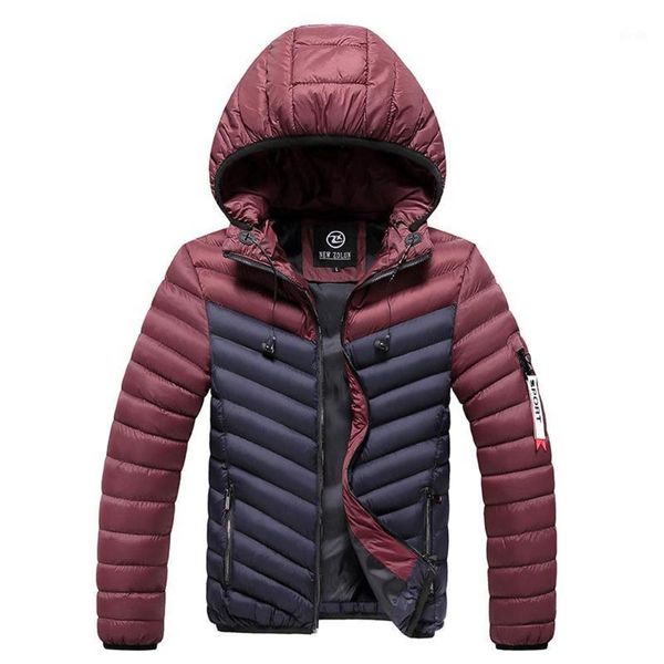 

down & fashion men jacket winter men's cotton silm fit collar coats male parkas coat waterproof outerwear headphone size 3xl1 hufd, Black