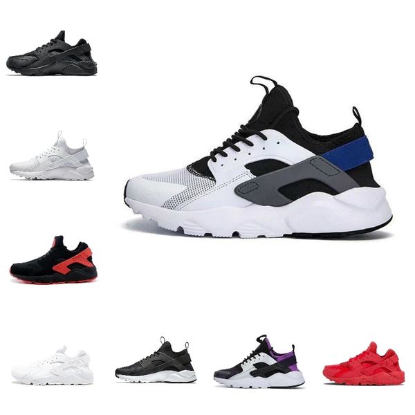 

sales new huarache 1.0 4.0 men running shoes airs stripe red balck white gold huaraches women trainer breathable designer sneakers e23