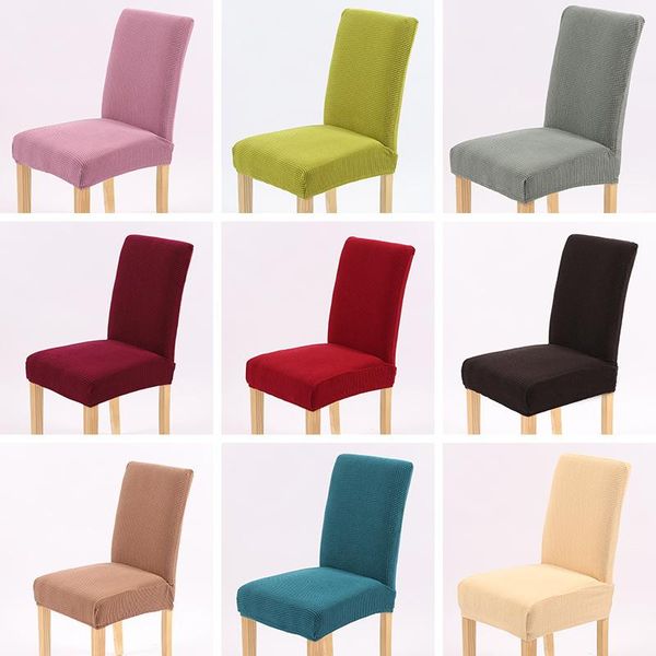 

1/4/6 pcs spandex elastic chair covers dining room kitchen solid color slipcover case stretch office cover