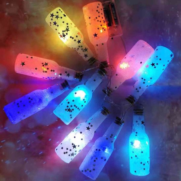 

2022 star luminous ing christmas tree ornament pendant lded lamp bottle