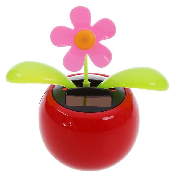 

decorative flowers & wreaths car red cute flip flap swing solar flower