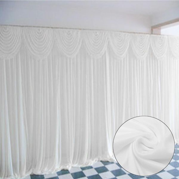 

party decoration white wedding stage backdrop pography background draping swags curtains 3x3m
