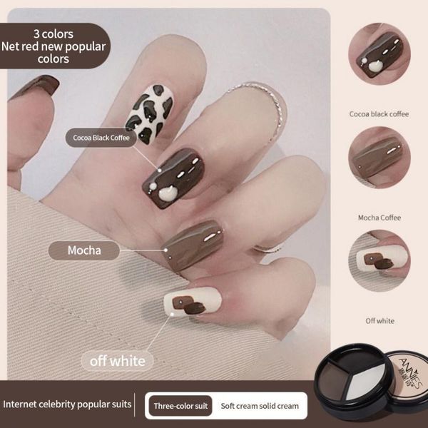 

nail gel three-color solid glue polish canned fashion color winter art non-toxic long lasting extend gum, Red;pink