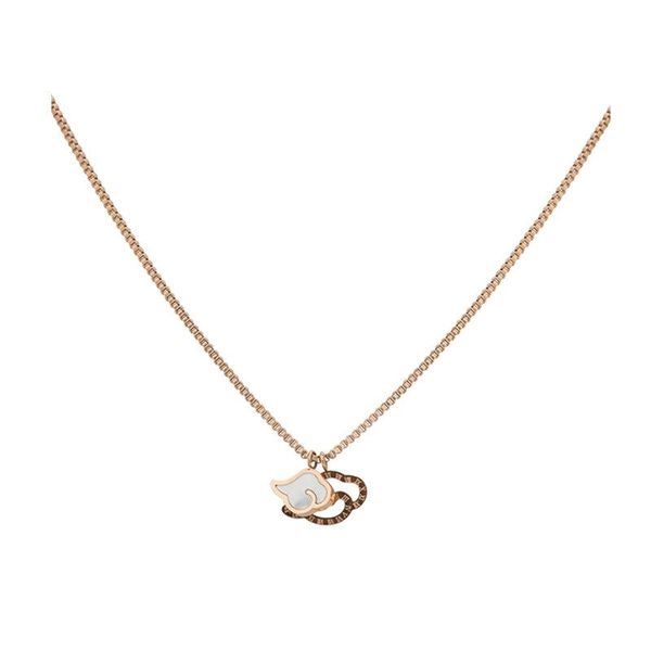 

pendant necklaces titanium steel french clouds chain necklace ins cold wind clavicle 2021 tide contracted neck niche sautoir, Silver