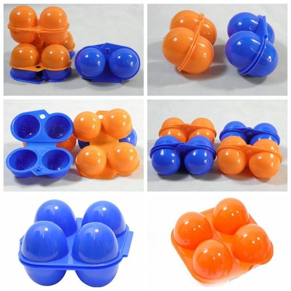 

storage bottles & jars 2/4 grids camping holder containers foldable egg tray portable organizer case box