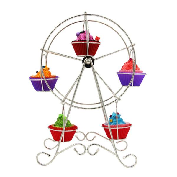 

party rotatable pastry cupcake holder 8 cups supplies cake stand ferris wheel design cupcakes display kitchen home use other bakeware