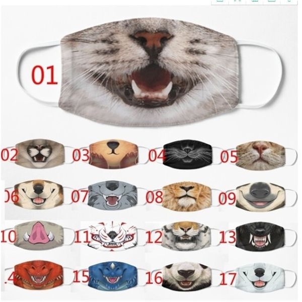 

animal universal printed dust mask for men and women reusable washable