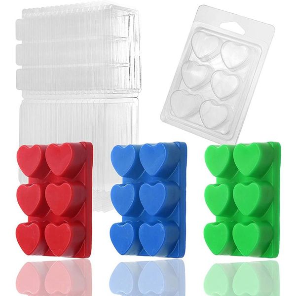 

wax melting container-transparent empty plastic mold-50 packs of sandwich shells for acid melting. craft tools