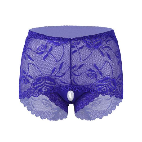 

women's panties womens lingerie see-through floral lace patchwork underpants elastic waistband stretchy underwear mid waist crotchless, Black;pink