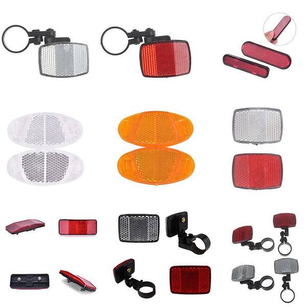 

bike lights bicycle plastic reflector tail light front and rear warning dazzling cycling mountain