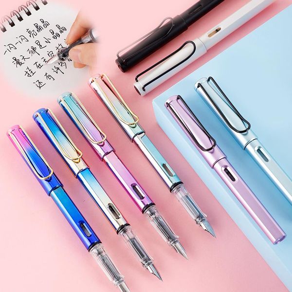 

luxury quality 777 mixed colors business office fountain pen student school stationery supplies ink nibs for pens